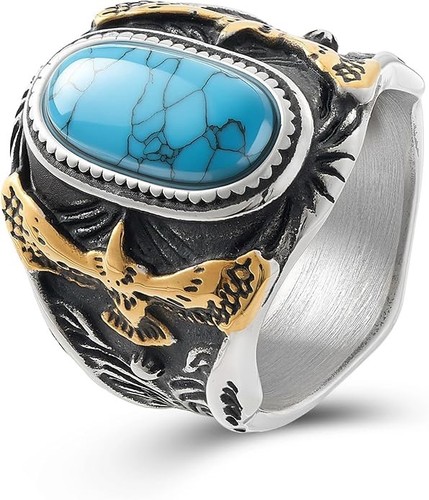 Turquoise ring for - ring, men