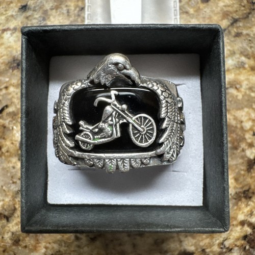 Bge sterling silver - silver, onyx